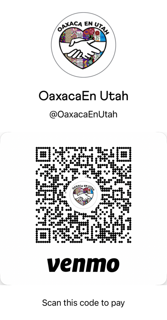 Venmo QR code for Oaxaca en Utah at @OaxacaEnUtah