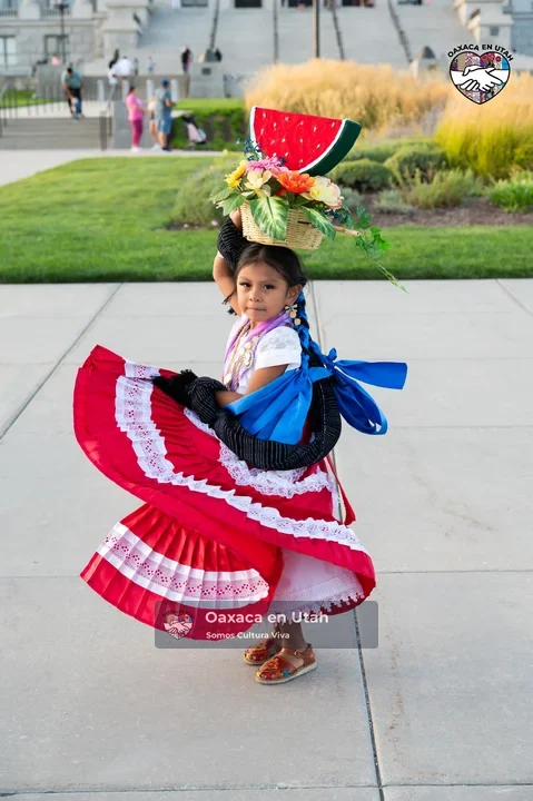 Dancer with a floral basket