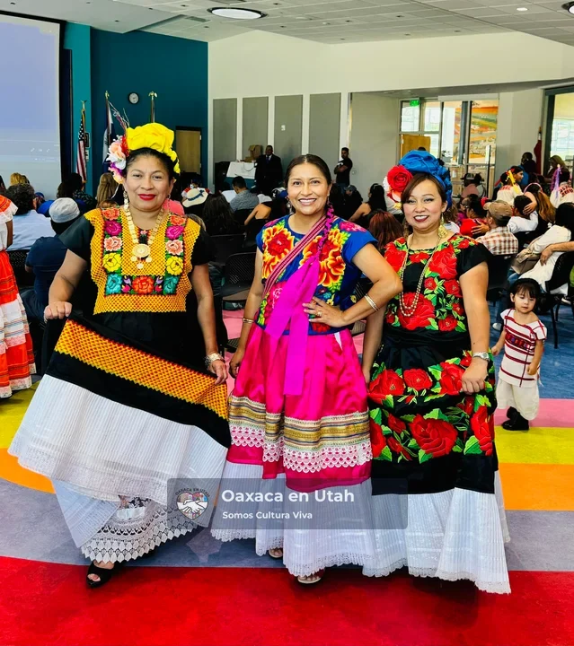 Three participants at a gathering